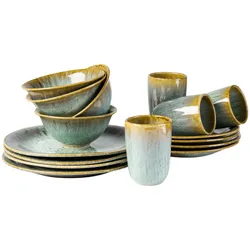 Gipfelstück Kombiservice, Steinzeug Flussufer