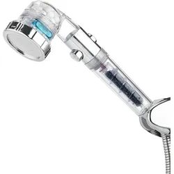 Wassersparender Duschkopf - Regendusche und Handbrause mit Start/Stopp-Funktion - Hoher Druck - Inkl. Reinigende Mineralien