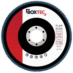 BOXTEC Profi-Fächerscheiben BLAU 125mm INOX Lamellenscheiben