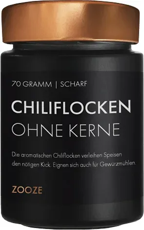 Zooze Chiliflocken ohne Kerne, 70g