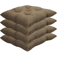 Nyvi Stuhlkissen Genua 38x38 cm 4er Pack Sitzkissen mit