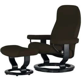 Stressless Relaxsessel Leder 85 x 100 x 77 cm Braun mit Hocker