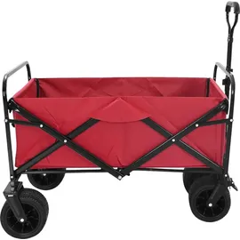 vidaXL Bollerwagen faltbar rot