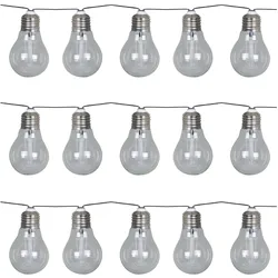 LUXFORM Lichterkette »Solar-Lichterkette Corfu Partybeleuchtung - 15xLED«, Aus Glas gefertigt LUXFORM Transparant