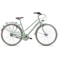 Bergrausch Cityrad Marlies 7, 7 Gang Shimano Nexus 7 Rücktritt Schaltwerk, Citybike Damenrad 28 Zoll tiefer Einstieg grün grün 55 cm