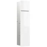EMCO asis pure WC-Modul, mit Glasfront, Türanschlag rechts, Unterputz, 730mm, alpin-weiss