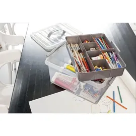 SUNWARE Q-Line Aufbewahrungsbox 30 x 20 x 22 cm 4-tlg. grau/transparent