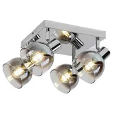 Rabalux 3250 Deckenleuchte Tarien 4x40W | E14 - Chrom, Rauch