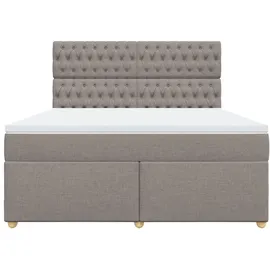 vidaXL Boxspringbett 180 x 200 cm Taupe