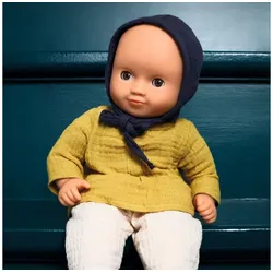 DJECO Babypuppe POMEA Puppe Camomille 32 cm groß Schlafaugen weiß
