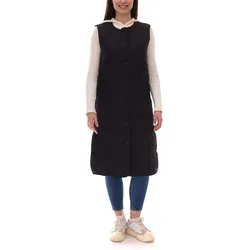 HECHTER PARIS Damen lange Stepp-Weste mit durchgehender Knopfleiste Outdoor-Weste 53241934 Schwarz - 34