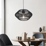 lux.pro Amersham 1-flg. 157 cm schwarz Rattan und Metall