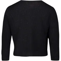 Cartoon Shirtjacke mit 3/4 Arm in schwarz, | Gr.: 46