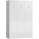 Classix Spind signalweiß X-515137, 3 Schließfächer 118,5 x 50,0 x 180,0 cm