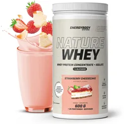 Nature Strawberry Cheesecake. Eiweißshake ohne künstliche Verdickungsmittel. 600 EINHEITSFARBE 600g