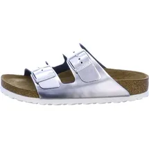 Birkenstock Arizona Weichbettung Naturleder schmal metallic silver 36