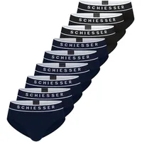 SCHIESSER Slip 9er Pack Blau / Schwarz XL