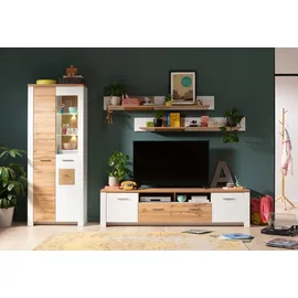 LIV'IN Vitrine MATERA 80 x 39 x 202 cm Weiß