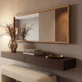 MCA Furniture Wandspiegel HWC-P56 120 x 50 cm Braun