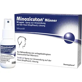 Dermapharm Minoxicutan Männer 50 mg/ml Spray 3 x 60 ml