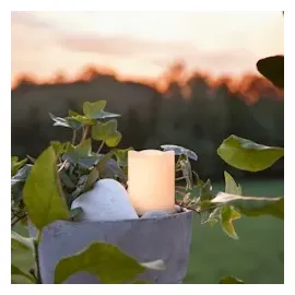 MARELIDA LED Stumpenkerze H:7 cm weiß