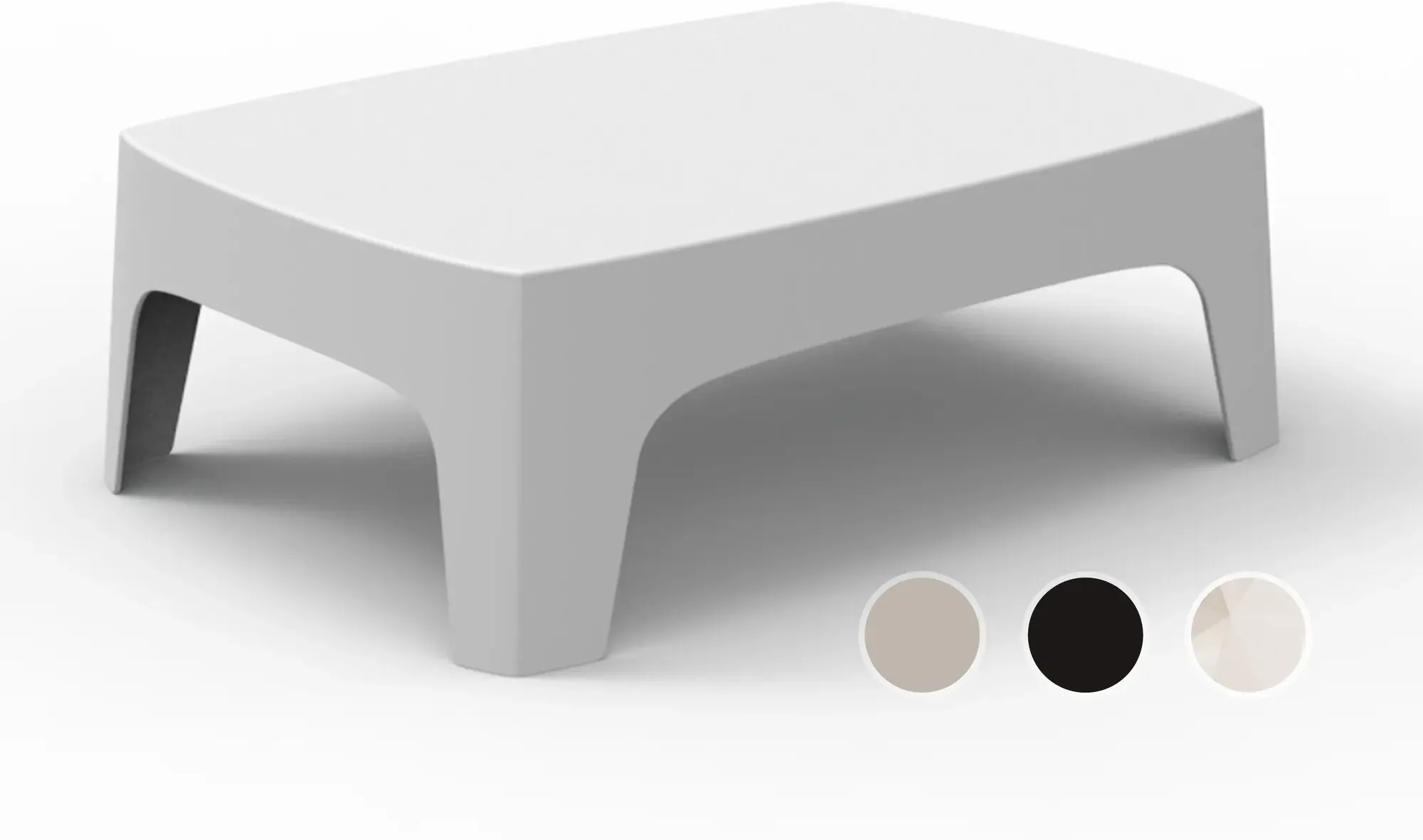 Vondom »SOLID« Outdoor Beistelltisch 85x75x85cm / Basic matt / White