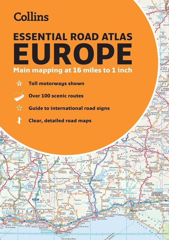 Collins Essential Road Atlas Europe: Taschenbuch von Collins Maps