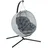 rund Grau 1-Sitzer mit Gestell