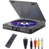 JOYOLEDER DVD Player für TV Alle Region Freier Tragbarer Mini DVD CD Player mit HD 1080P HDMI/AV USB/3.5MM AUX Port, einschließlich Fernbedienung, HDMI AV Kabel (Schwarz)