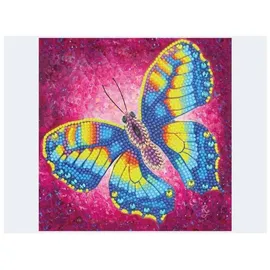 Craft Buddy Ltd. Crystal Art Grußkarte Schmetterling 18x18 cm