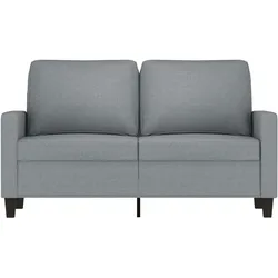 vidaXL 2-Sitzer-Sofa Hellgrau 120 cm Stoff