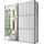 STAUD Schwebetürenschrank Includo 167 x 222 x 68 cm Weiß