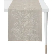 APELT Tischläufer APELT "8027 LOFT STYLE", beige (natur), B:48cm L:140cm, Polyester, Viskose, Tischdecken, Jacquardgewebe