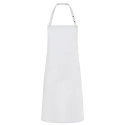 Bib Apron Press Stud Santorini: One Size / White