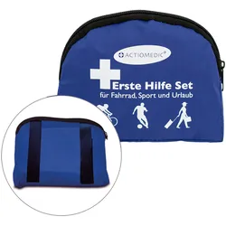 Fahrrad- und Freizeit-Verbandtasche Blau 170 x 125 x 50 mm gefüllt