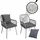 Proregal Gartenstuhl Aluminium Dunkelgrau 2er Set