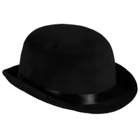 thetru Kostüm Schwarze Melone, Klassischer Bowlerhat für 20er Jahre Gentlemen und Charlie Chaplins schwarz 59-60