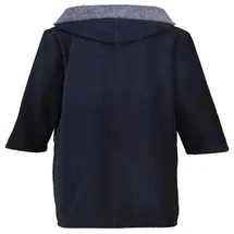 CAWÖ Damenbademantel Zipper 5108 Kapuze Frottier, Kapuze, 100% Baumwolle, schwarz S