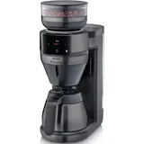 Severin Kaffeemaschine mit Mahlwerk, 1,1l Kaffeekanne, Papierfilter, Permanentfilter 1x4 schwarz