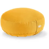 Lotuscrafts® Meditationskissen mit 10 cm Sitzhöhe, extra niedrig, Yoga Kissen mit Dinkelfüllung, Yogakissen Rund, Bodenkissen Rund, Yogakissen Meditationskissen, Bezug waschbar, GOTS Zertifiziert