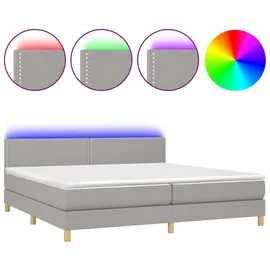 vidaXL Boxspringbett 200 x 200 cm Hellgrau