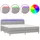 vidaXL Boxspringbett 200 x 200 cm Hellgrau