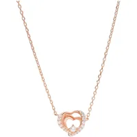 Smart Jewel Collier Herz mit Zirkonia rosé vergoldet Silber 925