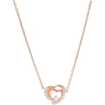 Smart Jewel Collier Herz mit Zirkonia rosé vergoldet Silber 925