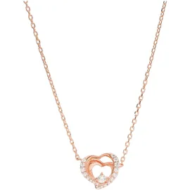 Smart Jewel Collier Herz mit Zirkonia rosé vergoldet Silber 925