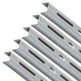 PRIOstahl Wandschienen für Regalträger - 5 x Schienen | 1-reihig | Länge: 2000 mm | Silber | Wandhalterung zur flexiblen Montage von Regalsystemen Regalhalter Regalbodenträger Wandregal aus Stahl