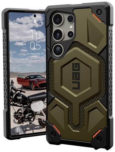 Urban Armor Gear Monarch Pro Backcover Samsung Galaxy S24 Ultra Kevlar®, Grün MagSafe kompatibel
