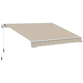 Outsunny Gelenkarmmarkise 395 x 245 x 350 cm beige