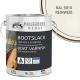 WO-WE Lack Bootslack Schiffslack Parkettlack Yachtlack W400, 0,75-5L, Seidenglänzend, Lösemittelbasis weiß