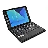 MQ21 für Galaxy Tab S3 9.7 - Bluetooth Tastatur Tasche mit Multifunktions-Touchpad für Samsung Galaxy Tab S3 LTE SM-T825, Tab S3 WiFi SM-T820 | Hülle mit Tastatur und Touchpad | Layout QWERTZ, Schwarz